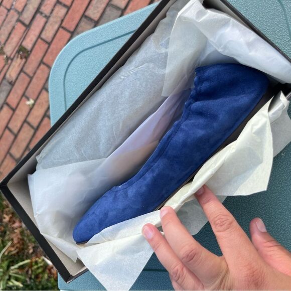 J Crew Anya Suede Scrunchie Ballet Flats NIB - Picture 4 of 7